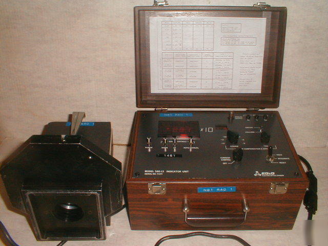 Eg&g 580-13 radiometer optical power meter photometer