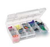 Medium parts storage cases w/2 fixed dividers