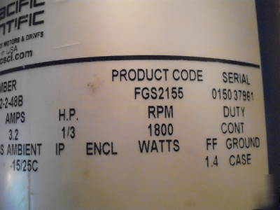 Pitney bowes pacific scientific SR3632-8292-2-48B motor