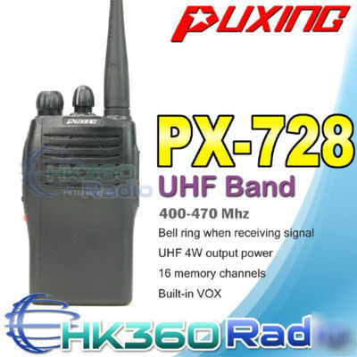 Puxing px-728 uhf 400-470MHZ radio with earpiece