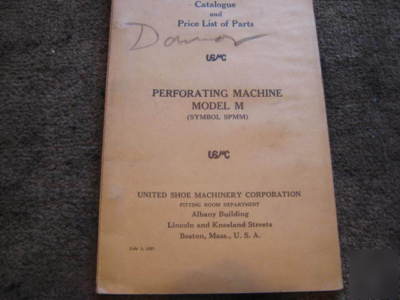 Usmc perforating machine model 