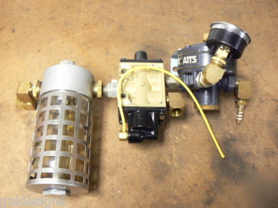 Watts R119-02J air line regulator & valve & lubricator 