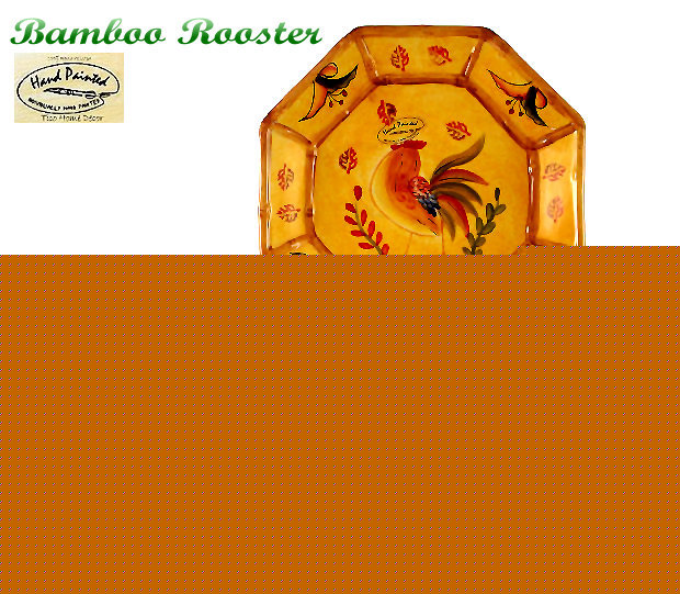16PC dinner set dinnerware bamboo rooster sunflower 
