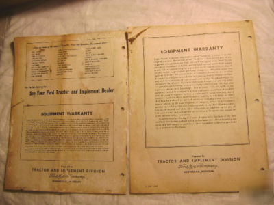 2-1956-ford tractor-assembly and operating instructions