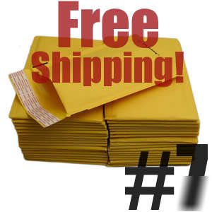 50 #7 kraft bubble mailers - 14.25X20, 14.25