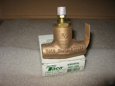 New taco bronze 219-4 horizontal 3/4 sweat flow check