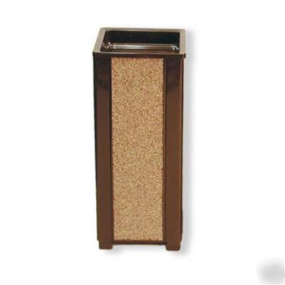 Accent series floor urn with stone panels cigarette bin