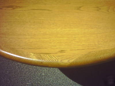 Conference room table 12' office oak top metal base 