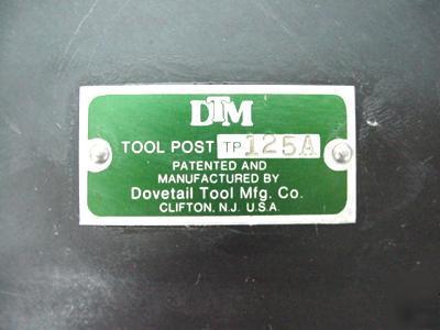 Dtm TP125A quick change tool post holder msrp $999+
