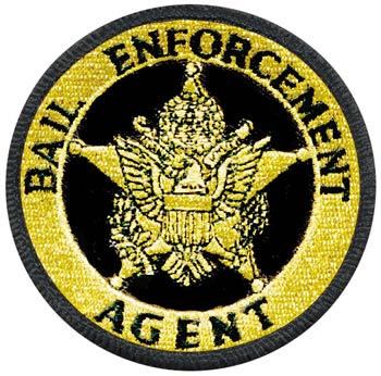 Gold bail enforcement agent patch