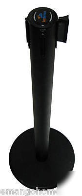 10 blk posts retractable belt crowd control stanchions 