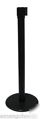 10 blk posts retractable belt crowd control stanchions 