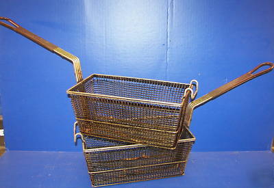 2 ct restaurant diner bar commercial fryer baskets 12X6