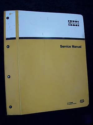 Case 880 crawler excavator service manual