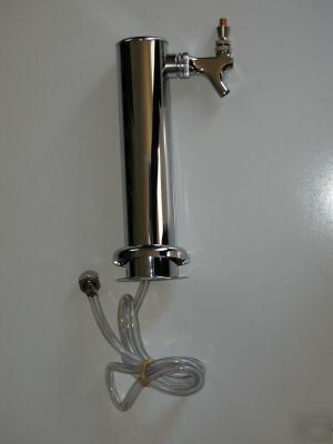 Kegerator draft beer single faucet chrome tower