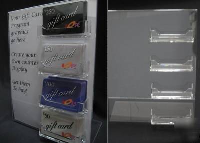 New countertop acrylic gift card display holder pop * 