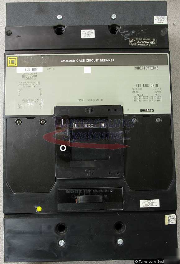 New square d MAL36500 circuit breaker, 500 amp, 