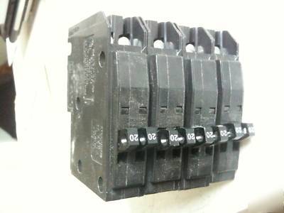 Square d tandem breaker 20 amp QOT2020 (lot of 4)