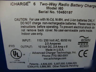 Kenwood act icharge charger/cond. I60 TK480 TK270 06