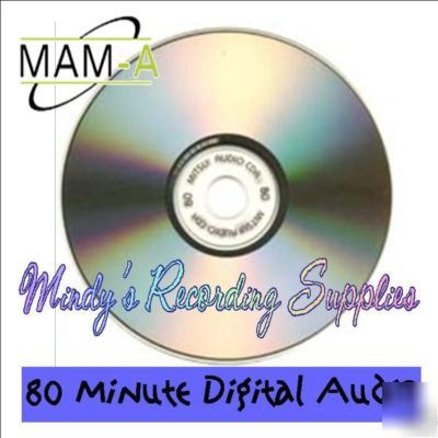 Mitsui 80 min digital audio cdr 20 pk gold mastering cd
