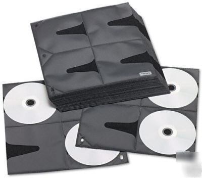 New 3-ring media binder storage pages holds 200 cd/dvds