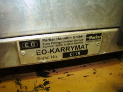 Parker eo-karrymat hydraulic tube fitting assem machine