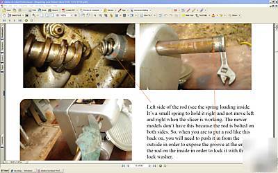 Repair manual hobart slicer berkel 1612 1712 1912 818 +