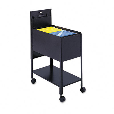 Safco extra-deep locking mobile tub file black