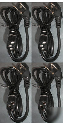 Schuko plug 6A 0.75MMÂ² iec C13 power cable 1.2M X4