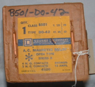 Square d class 8501 D0-42 ac magnetic relay