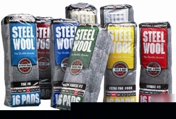 Steel wool pads choose grit qty 6 bags = 96 pads