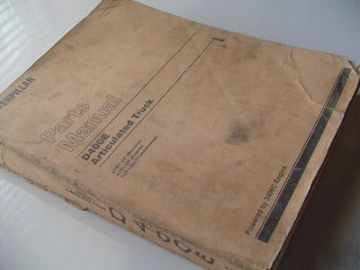 Caterpillar D400E articulated truck parts manual 1997