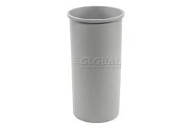 11 gallon round rubbermaid waste receptacle - gray