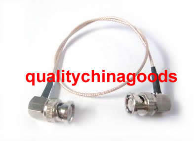 Bnc male to male pigtail right angle cable RG178 