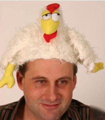 Chicken hat instant animal fancy dress costume P5319