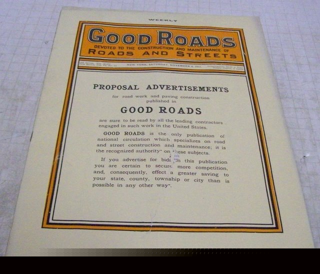 Good roads 1913 construction magazine vol.44, no.19