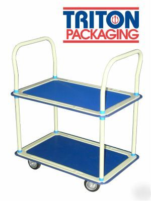 Hand truck push cart 330LB bi level service cart