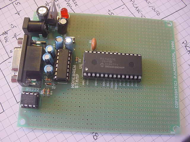 Homebrew basic stamp 2 on a proto board