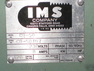 Ims md-100 hopper dryer dehumidifier w/cd-50 module