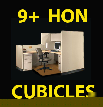 Lot of 9+ hon cubicle business office desks $69 each