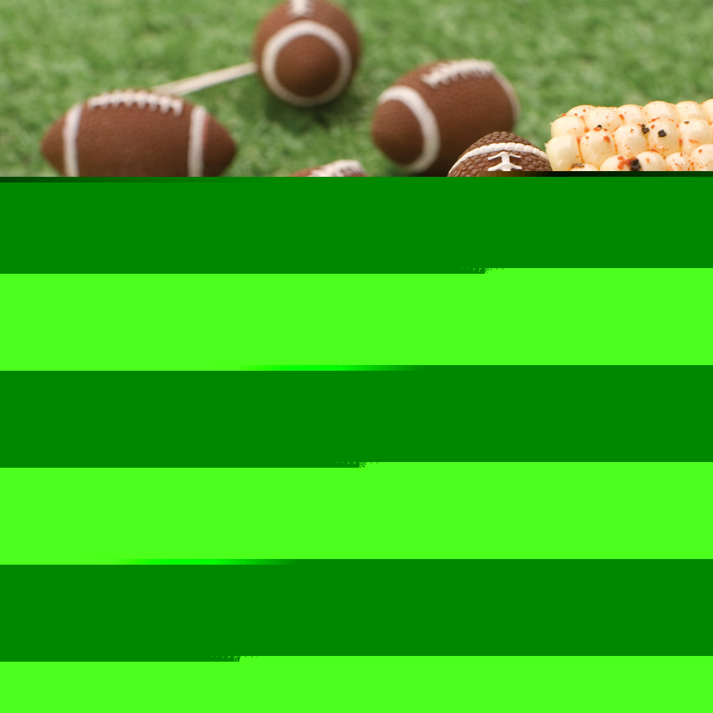 Corn holders football design set of 8