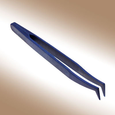 Blue esd safe curved eagle anti-static tweezers no.103