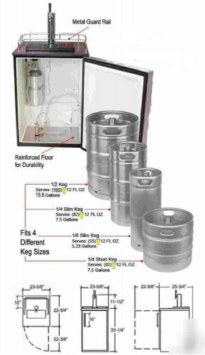 Haier kegerator beer refrigerator no accessories