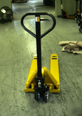 New hand pallet jack 5500 lb 27X21 narrow stylel 