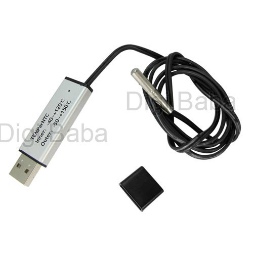 Usb pc laptop power thermometer sensor data auto email