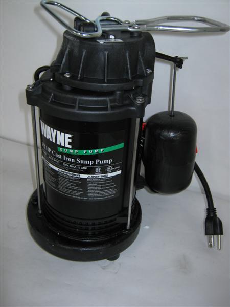 Wayne cast iron submersible sump pump 1/2 hp 3900 gph