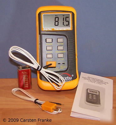 Digital scientific thermometer 2 k-type sensors DT804A