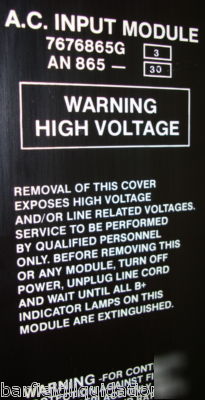 G.e. high voltage a.c. input module 7676865G3/an 865-30
