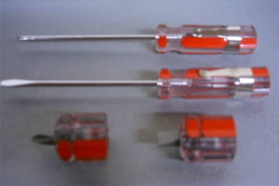 4 piece screwdriver set terminal & stubby V0395