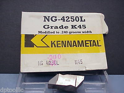 5P NG4250L K45 kennametal .240 mod. grooving insert 